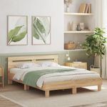 Casa si Gradina - Mobilier - Paturi si accesorii - Paturi - Cadru de pat cu tablie stejar sonoma 140x200 cm lemn prelucrat - Infinity.ro