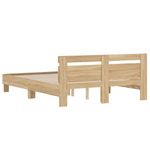 Casa si Gradina - Mobilier - Paturi si accesorii - Paturi - Cadru de pat cu tablie stejar sonoma 140x200 cm lemn prelucrat - Infinity.ro