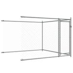 Petshop - Accesorii petshop - Culcusuri si custi - Custi interior si exterior - Cusca pentru caini cu usi, gri, 10x2x1,5 m, otel galvanizat - Infinity.ro