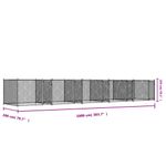 Petshop - Accesorii petshop - Culcusuri si custi - Custi interior si exterior - Cusca pentru caini cu usi, gri, 10x2x1,5 m, otel galvanizat - Infinity.ro