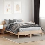 Casa si Gradina - Mobilier - Paturi si accesorii - Paturi - Cadru de pat cu tablie, 140x200 cm, lemn masiv de pin - Infinity.ro