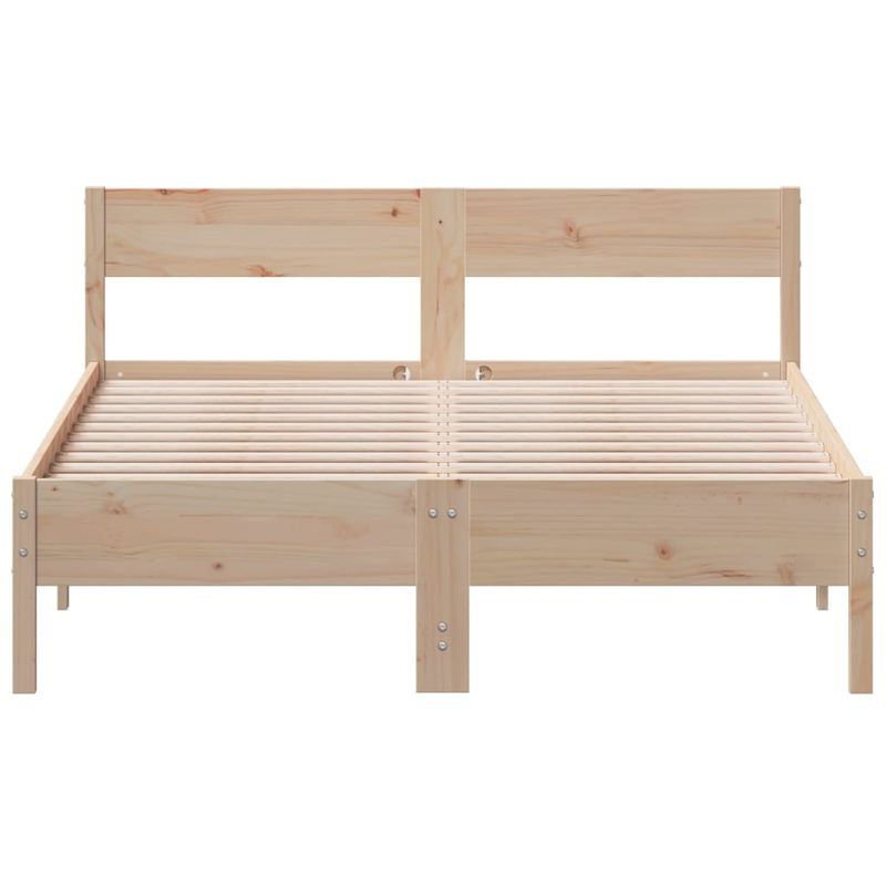 Casa si Gradina - Mobilier - Paturi si accesorii - Paturi - Cadru de pat cu tablie, 140x200 cm, lemn masiv de pin - Infinity.ro