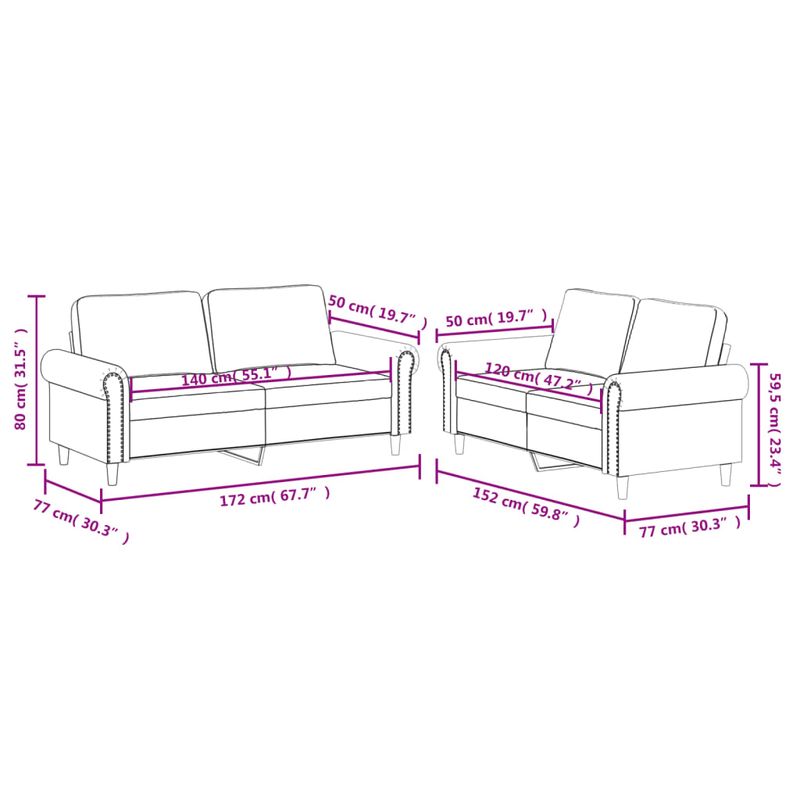 Casa si Gradina - Mobilier - Seturi de mobilier - Seturi living - Set de canapele cu perne, 2 piese, rosu vin, piele ecologica - Infinity.ro