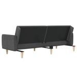 Casa si Gradina - Mobilier - Canapele si coltare - Canapele - Canapea extensibila cu 2 locuri, gri inchis, textil - Infinity.ro