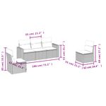 Casa si Gradina - Gradina si terasa - Mobilier exterior - Canapele si fotolii gradina - Set canapea de gradina cu perne, 5 piese, gri, poliratan - Infinity.ro