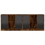 Casa si Gradina - Mobilier - Biblioteci si rafturi - Biblioteci - Biblioteca cu usi stejar fumuriu 204x37x75 cm lemn compozit - Infinity.ro