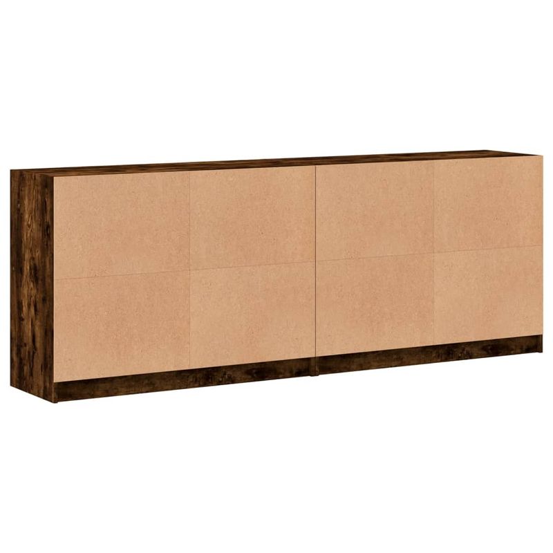 Casa si Gradina - Mobilier - Biblioteci si rafturi - Biblioteci - Biblioteca cu usi stejar fumuriu 204x37x75 cm lemn compozit - Infinity.ro