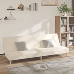 Casa si Gradina - Mobilier - Canapele si coltare - Canapele - Canapea extensibila cu 2 locuri, crem, material textil - Infinity.ro