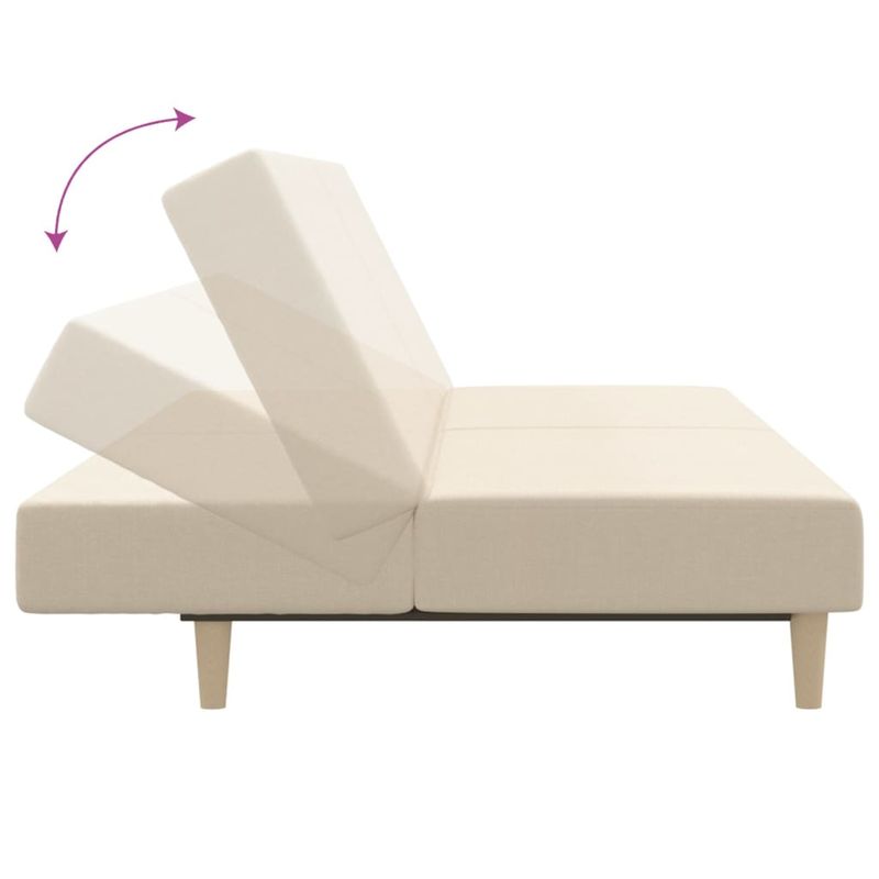 Casa si Gradina - Mobilier - Canapele si coltare - Canapele - Canapea extensibila cu 2 locuri, crem, material textil - Infinity.ro