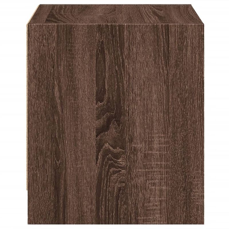 Casa si Gradina - Mobilier - Comode si corpuri - Noptiere - Noptiera cu usa din sticla, stejar maro, 35x37x42 cm - Infinity.ro