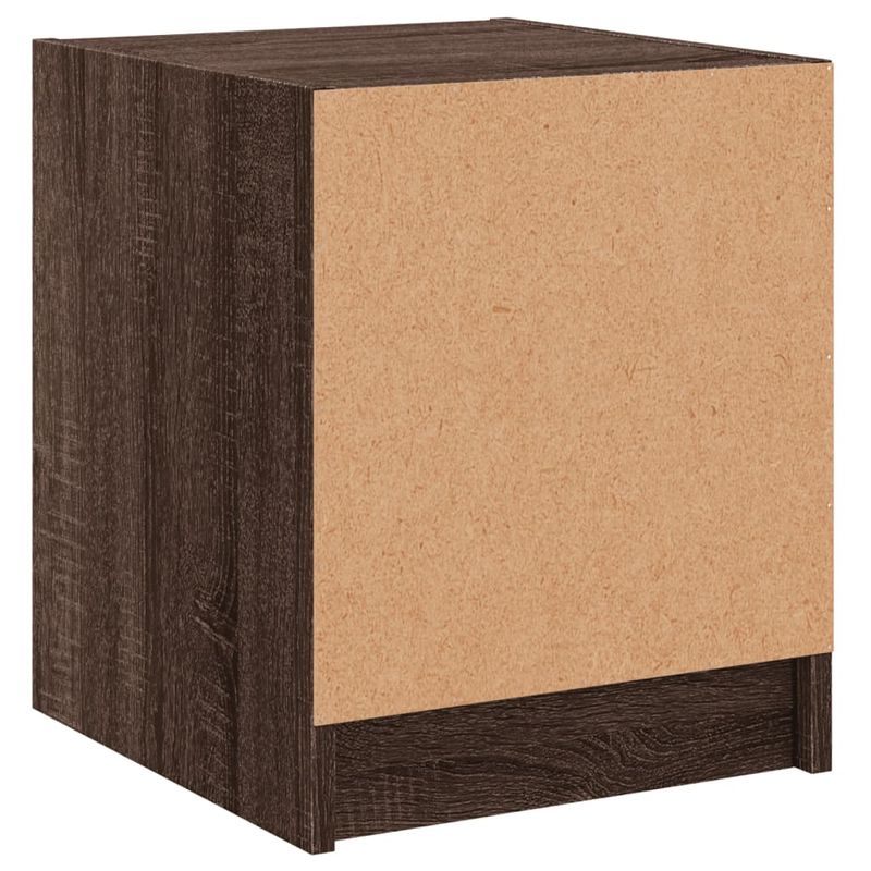 Casa si Gradina - Mobilier - Comode si corpuri - Noptiere - Noptiera cu usa din sticla, stejar maro, 35x37x42 cm - Infinity.ro