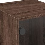 Casa si Gradina - Mobilier - Comode si corpuri - Noptiere - Noptiera cu usa din sticla, stejar maro, 35x37x42 cm - Infinity.ro