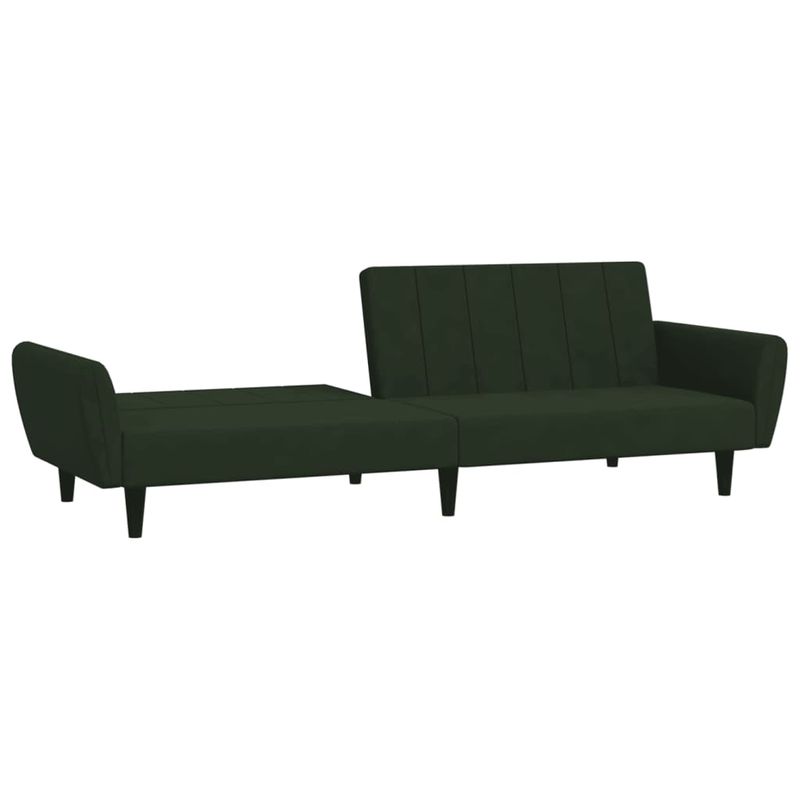 Casa si Gradina - Mobilier - Canapele si coltare - Canapele - Canapea extensibila cu 2 locuri, verde inchis, catifea - Infinity.ro