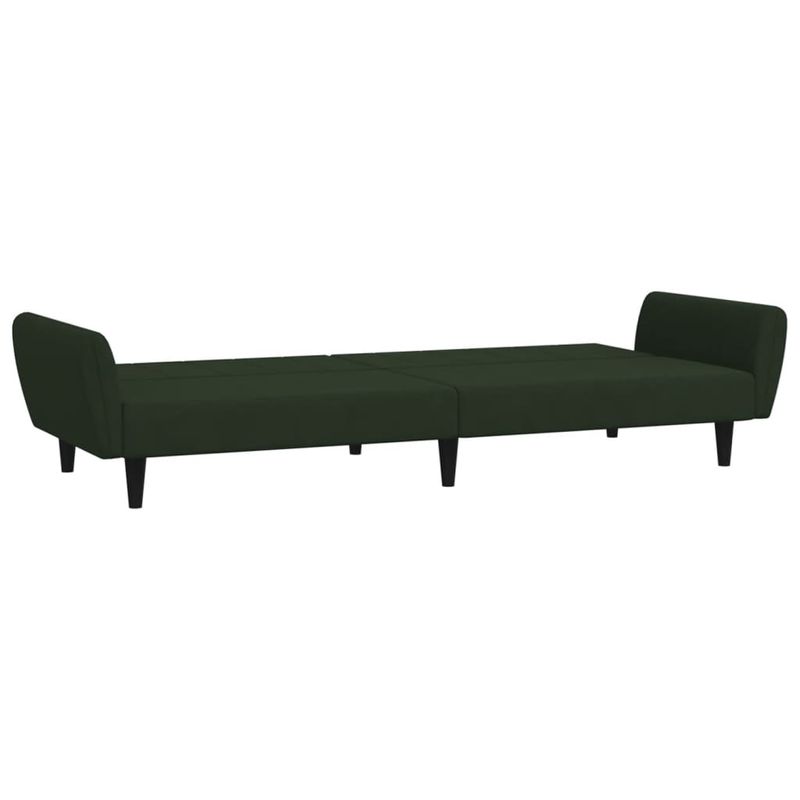 Casa si Gradina - Mobilier - Canapele si coltare - Canapele - Canapea extensibila cu 2 locuri, verde inchis, catifea - Infinity.ro