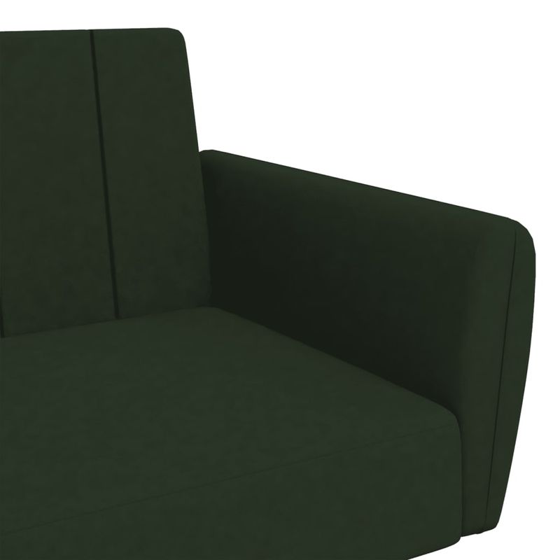 Casa si Gradina - Mobilier - Canapele si coltare - Canapele - Canapea extensibila cu 2 locuri, verde inchis, catifea - Infinity.ro