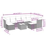 Casa si Gradina - Gradina si terasa - Mobilier exterior - Seturi mobila gradina - Set canapele de gradina cu perne, 10 piese, bej, poliratan - Infinity.ro