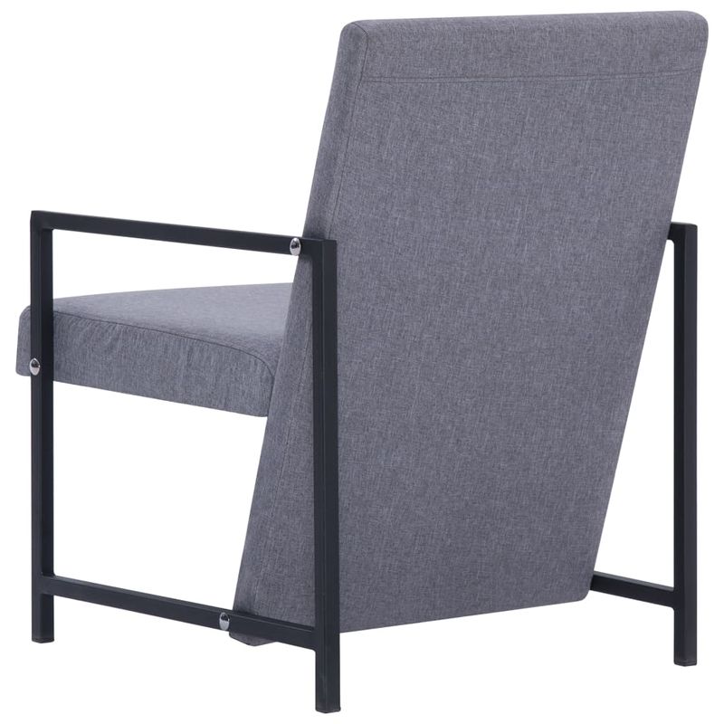 Casa si Gradina - Mobilier - Scaune si fotolii - Fotolii - Fotoliu cu picioare cromate, gri deschis, textil - Infinity.ro