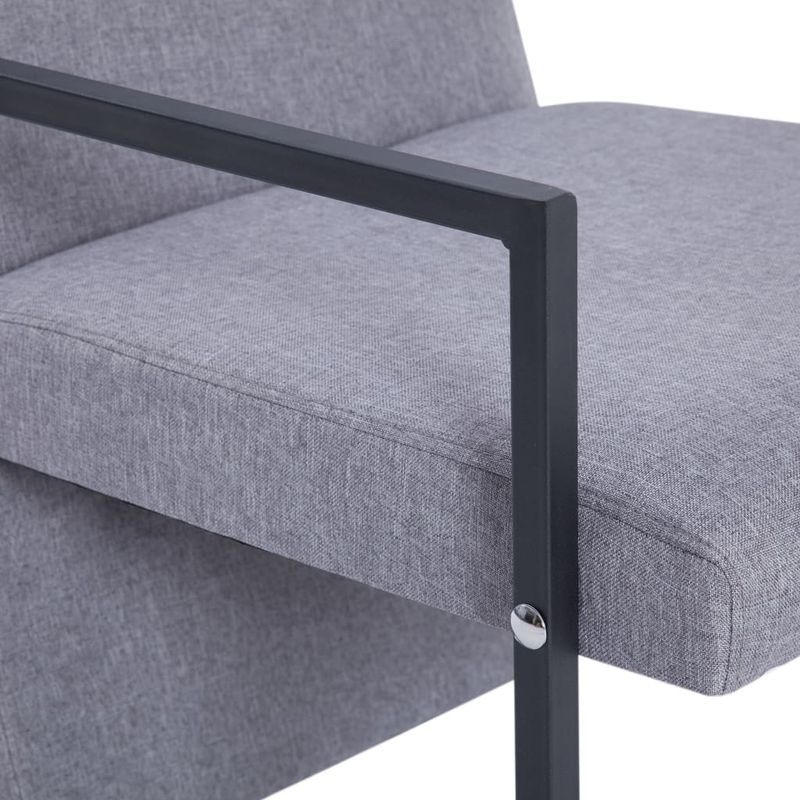 Casa si Gradina - Mobilier - Scaune si fotolii - Fotolii - Fotoliu cu picioare cromate, gri deschis, textil - Infinity.ro