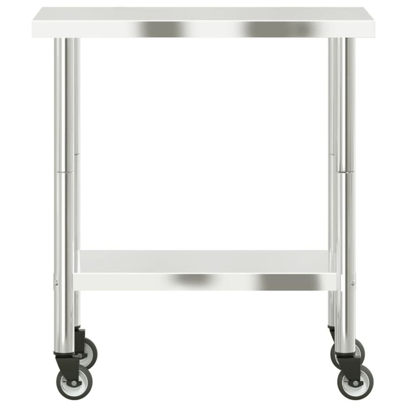 Casa si Gradina - Mobilier - Comode si corpuri - Corpuri bucatarie - Masa de lucru bucatarie cu roti, 82,5x55x85 cm, otel inoxidabil - Infinity.ro