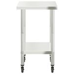 Casa si Gradina - Mobilier - Comode si corpuri - Corpuri bucatarie - Masa de lucru bucatarie cu roti, 82,5x55x85 cm, otel inoxidabil - Infinity.ro