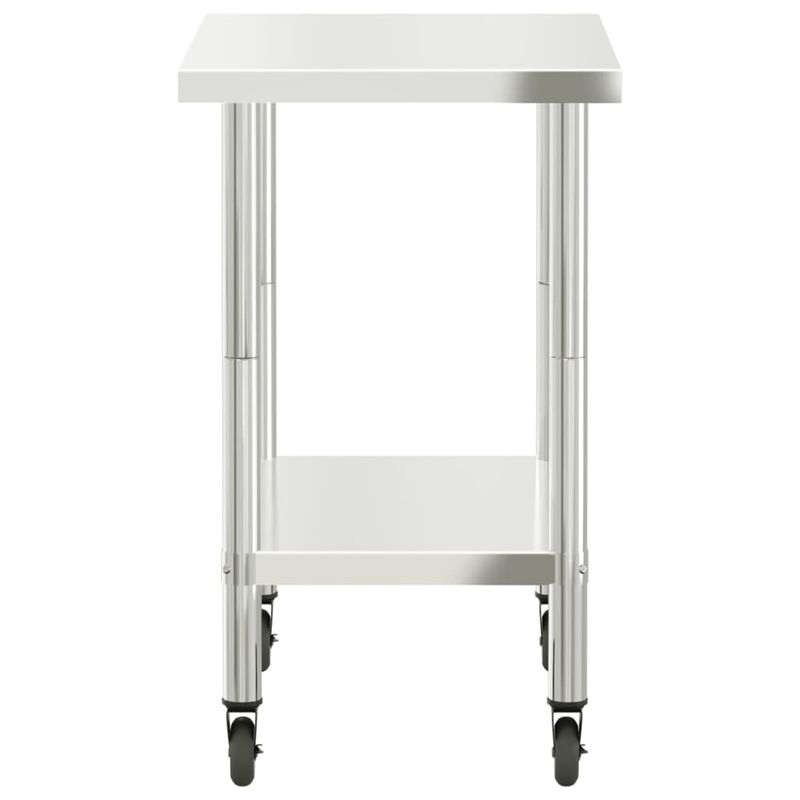 Casa si Gradina - Mobilier - Comode si corpuri - Corpuri bucatarie - Masa de lucru bucatarie cu roti, 82,5x55x85 cm, otel inoxidabil - Infinity.ro