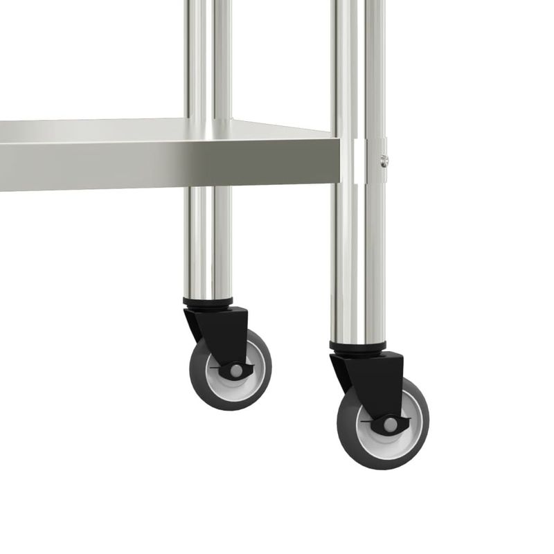 Casa si Gradina - Mobilier - Comode si corpuri - Corpuri bucatarie - Masa de lucru bucatarie cu roti, 82,5x55x85 cm, otel inoxidabil - Infinity.ro