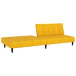 Casa si Gradina - Mobilier - Canapele si coltare - Canapele - Canapea extensibila cu 2 locuri, galben, catifea - Infinity.ro