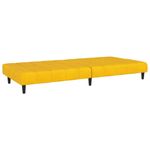 Casa si Gradina - Mobilier - Canapele si coltare - Canapele - Canapea extensibila cu 2 locuri, galben, catifea - Infinity.ro
