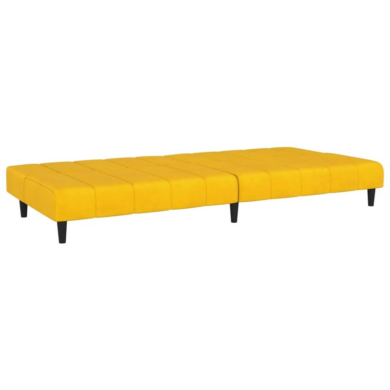Casa si Gradina - Mobilier - Canapele si coltare - Canapele - Canapea extensibila cu 2 locuri, galben, catifea - Infinity.ro