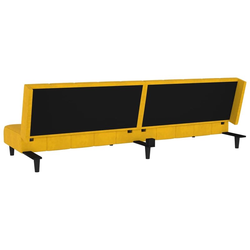 Casa si Gradina - Mobilier - Canapele si coltare - Canapele - Canapea extensibila cu 2 locuri, galben, catifea - Infinity.ro