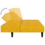 Casa si Gradina - Mobilier - Canapele si coltare - Canapele - Canapea extensibila cu 2 locuri, galben, catifea - Infinity.ro