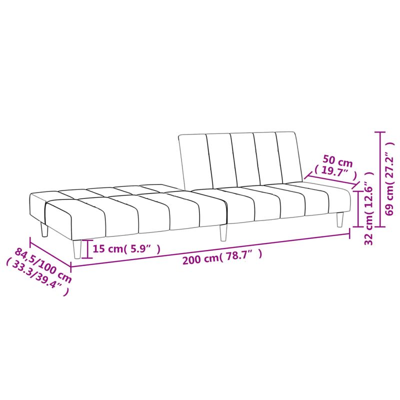 Casa si Gradina - Mobilier - Canapele si coltare - Canapele - Canapea extensibila cu 2 locuri, galben, catifea - Infinity.ro