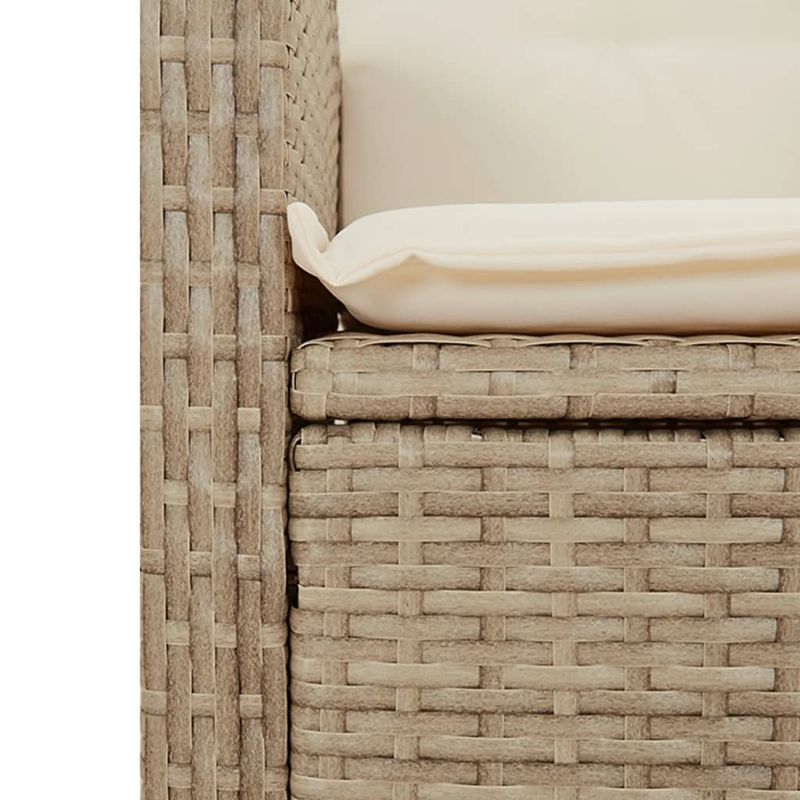 Casa si Gradina - Gradina si terasa - Mobilier exterior - Bancute de gradina - Banca de gradina rabatabila cu perne, bej, poliratan - Infinity.ro
