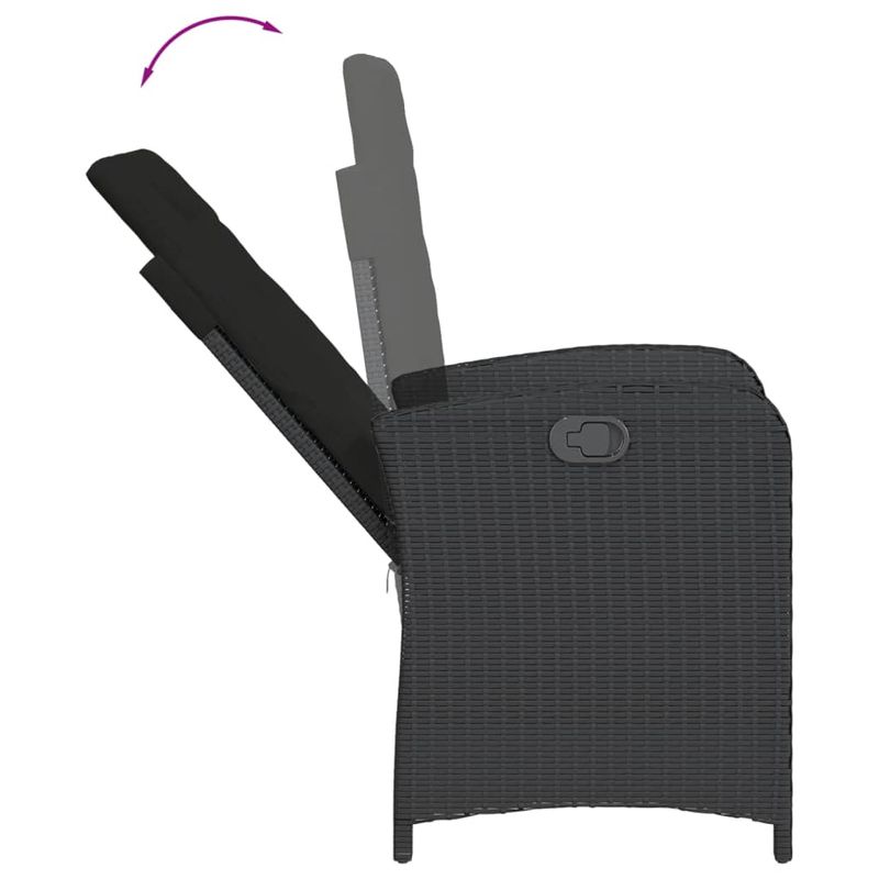 Casa si Gradina - Gradina si terasa - Mobilier exterior - Seturi mobila gradina - Set mobilier de gradina cu perne, 5 piese, negru, poliratan - Infinity.ro