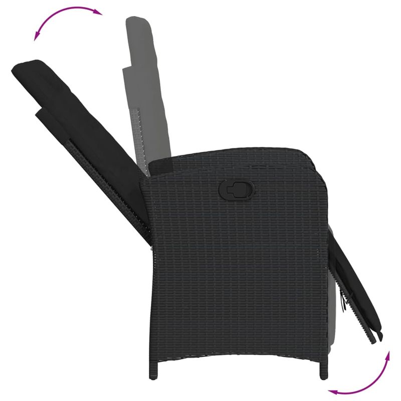 Casa si Gradina - Gradina si terasa - Mobilier exterior - Seturi mobila gradina - Set mobilier de gradina cu perne, 5 piese, negru, poliratan - Infinity.ro