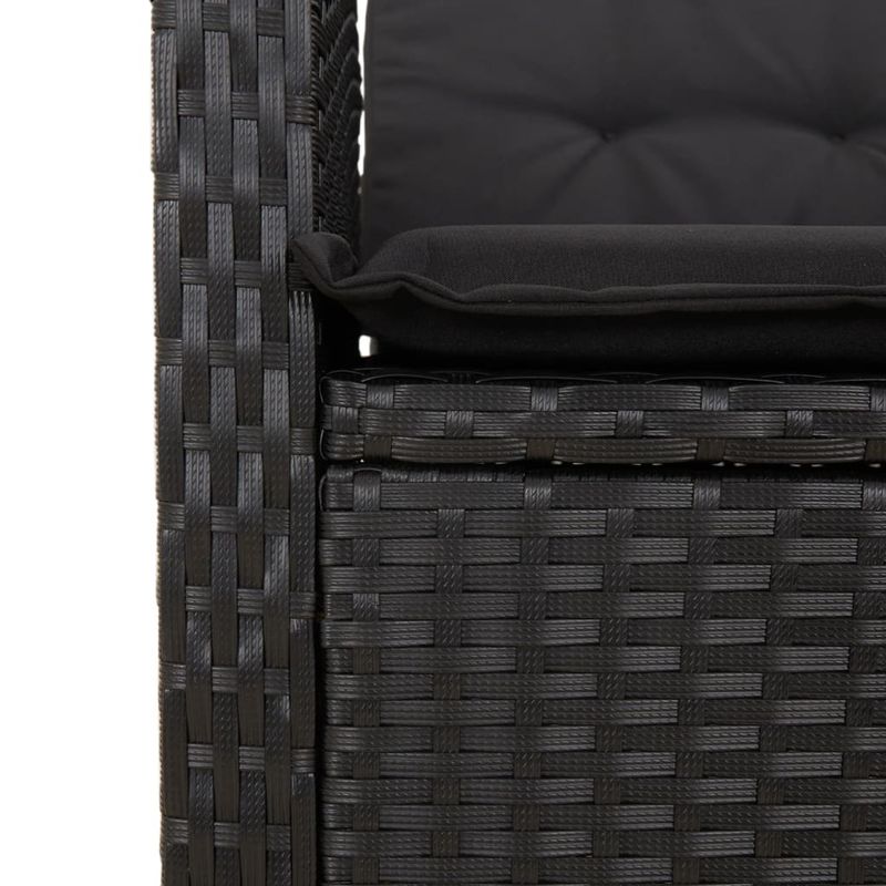 Casa si Gradina - Gradina si terasa - Mobilier exterior - Seturi mobila gradina - Set mobilier de gradina cu perne, 5 piese, negru, poliratan - Infinity.ro