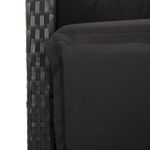 Casa si Gradina - Gradina si terasa - Mobilier exterior - Seturi mobila gradina - Set mobilier de gradina cu perne, 5 piese, negru, poliratan - Infinity.ro