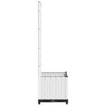 Casa si Gradina - Gradinarit si plante - Plante si ghivece - Ghivece si suporturi - Jardiniera de gradina cu spalier, alb, 40x40x136 cm, PP - Infinity.ro