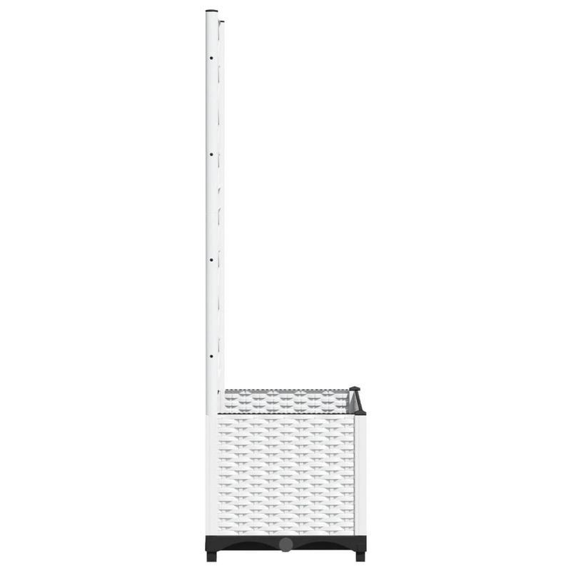 Casa si Gradina - Gradinarit si plante - Plante si ghivece - Ghivece si suporturi - Jardiniera de gradina cu spalier, alb, 40x40x136 cm, PP - Infinity.ro