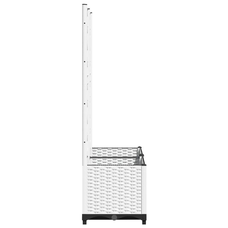 Casa si Gradina - Gradinarit si plante - Plante si ghivece - Ghivece si suporturi - Jardiniera de gradina cu spalier, alb, 80x40x136 cm, PP - Infinity.ro