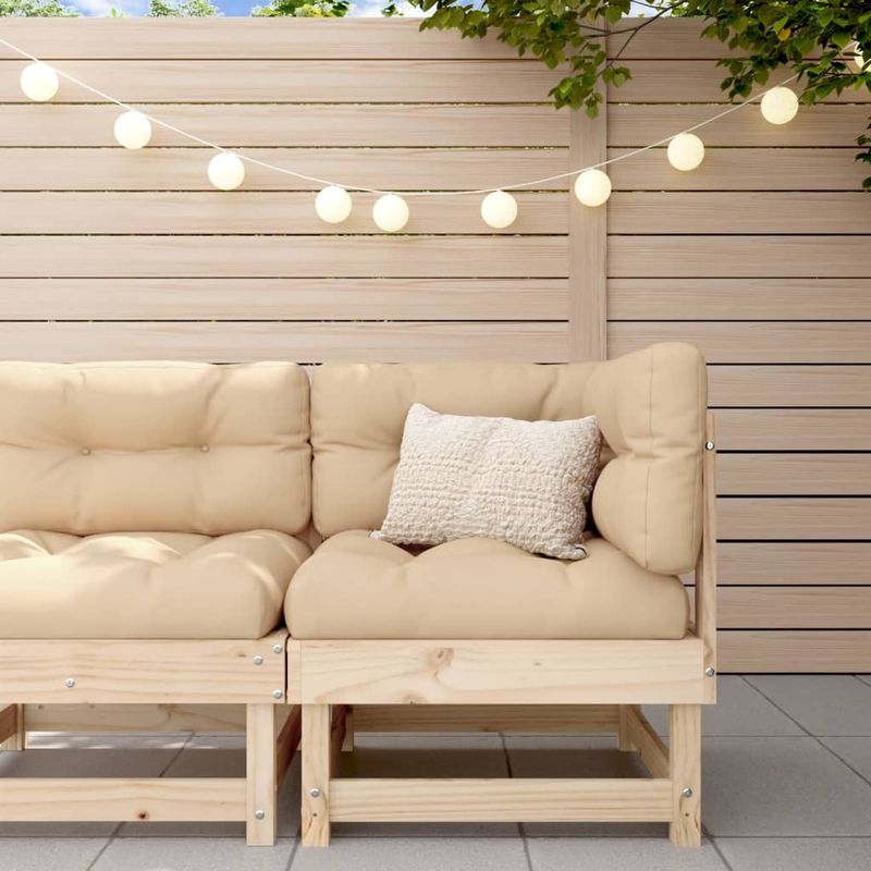 Casa si Gradina - Gradina si terasa - Mobilier exterior - Canapele si fotolii gradina - Canapea coltar cu perne, lemn masiv de pin - Infinity.ro