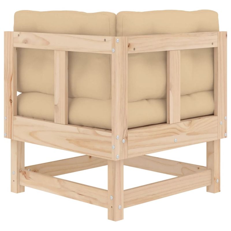 Casa si Gradina - Gradina si terasa - Mobilier exterior - Canapele si fotolii gradina - Canapea coltar cu perne, lemn masiv de pin - Infinity.ro