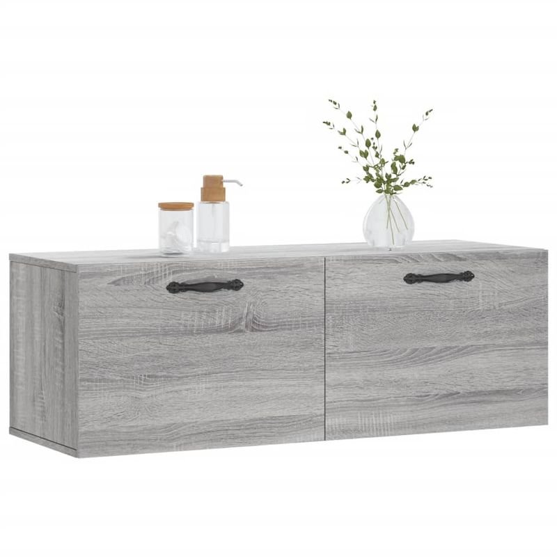 Casa si Gradina - Mobilier - Dulapuri si sifoniere - Dulapuri - Dulap de perete, gri sonoma, 100x36,5x35 cm, lemn prelucrat - Infinity.ro