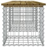 Casa si Gradina - Gradina si terasa - Mobilier exterior - Bancute de gradina - Banca gradina, design gabion, 203x44x42 cm, lemn pin impregnat - Infinity.ro