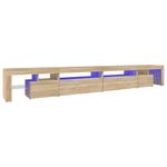 Casa si Gradina - Mobilier - Comode si corpuri - Comode - Comoda TV cu lumini LED, stejar sonoma, 290x36,5x40 cm - Infinity.ro