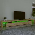 Casa si Gradina - Mobilier - Comode si corpuri - Comode - Comoda TV cu lumini LED, stejar sonoma, 290x36,5x40 cm - Infinity.ro