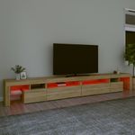 Casa si Gradina - Mobilier - Comode si corpuri - Comode - Comoda TV cu lumini LED, stejar sonoma, 290x36,5x40 cm - Infinity.ro