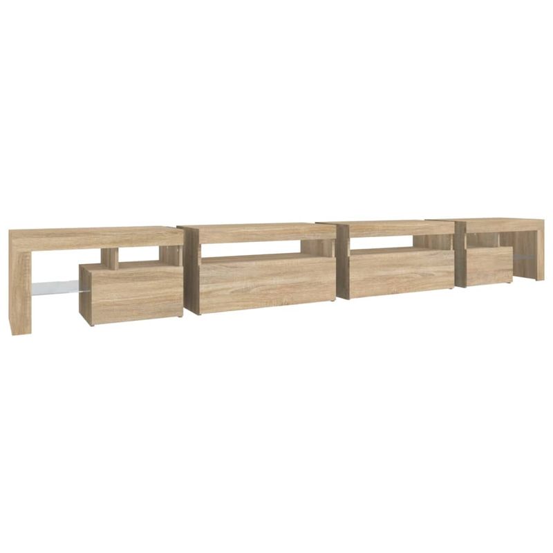 Casa si Gradina - Mobilier - Comode si corpuri - Comode - Comoda TV cu lumini LED, stejar sonoma, 290x36,5x40 cm - Infinity.ro