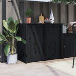 Casa si Gradina - Mobilier - Dulapuri si sifoniere - Dulapuri - Usi de bucatarie de exterior 2 buc., negru, 50x9x82 cm - Infinity.ro