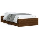 Casa si Gradina - Mobilier - Paturi si accesorii - Paturi - Cadru de pat cu sertare, stejar maro, 90x190 cm lemn prelucrat - Infinity.ro